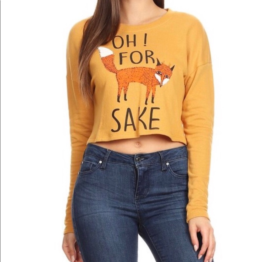 Brand new OH FOR FOX SAKE Crop Top